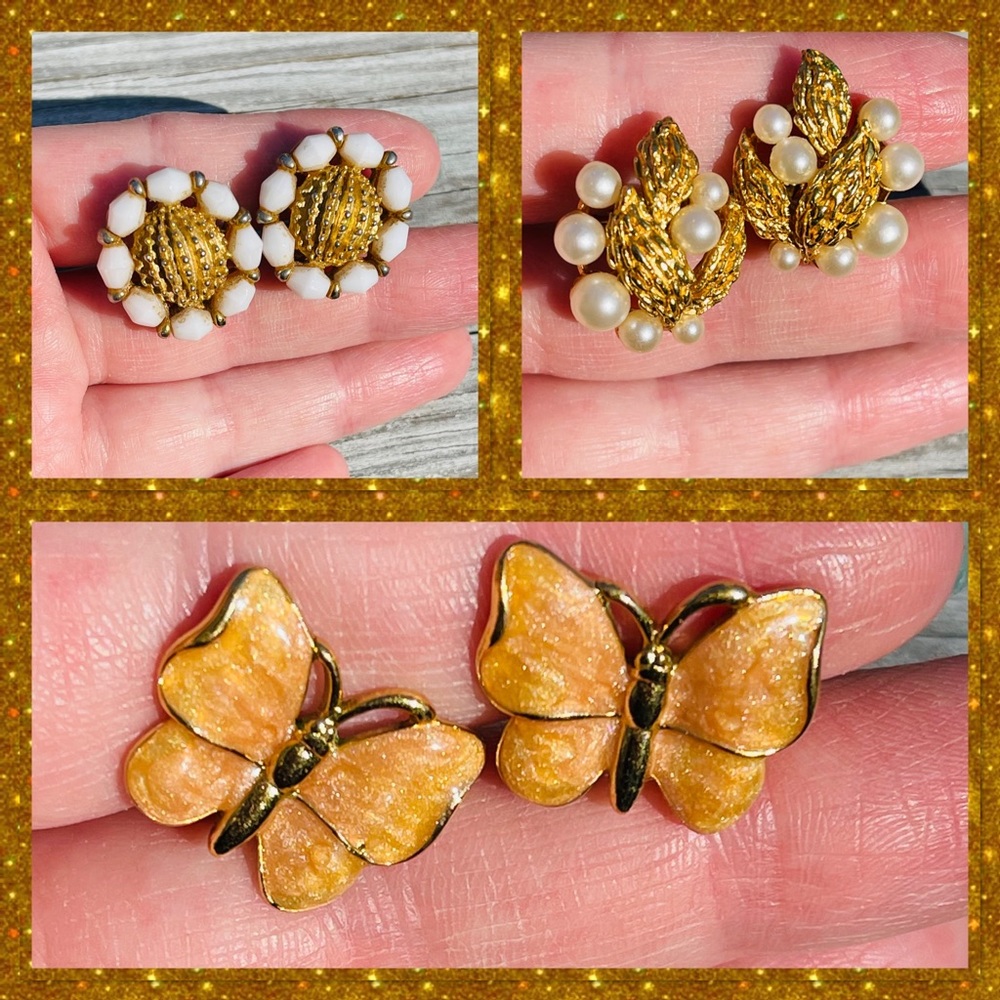 Vintage Trifari Clip On Earring Bundle